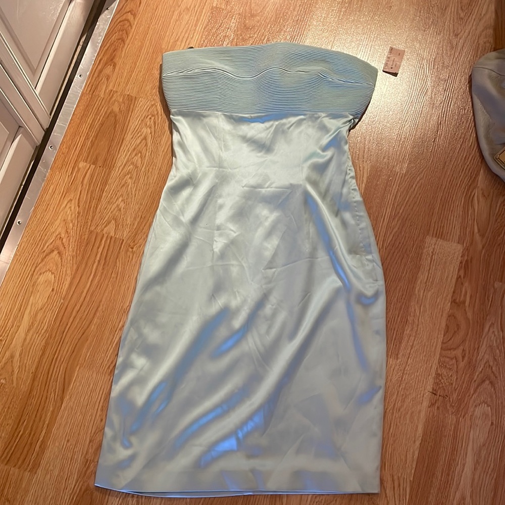 NWT Richard Tyler blue silk dress